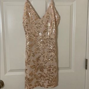 Rose Gold Mini Dress